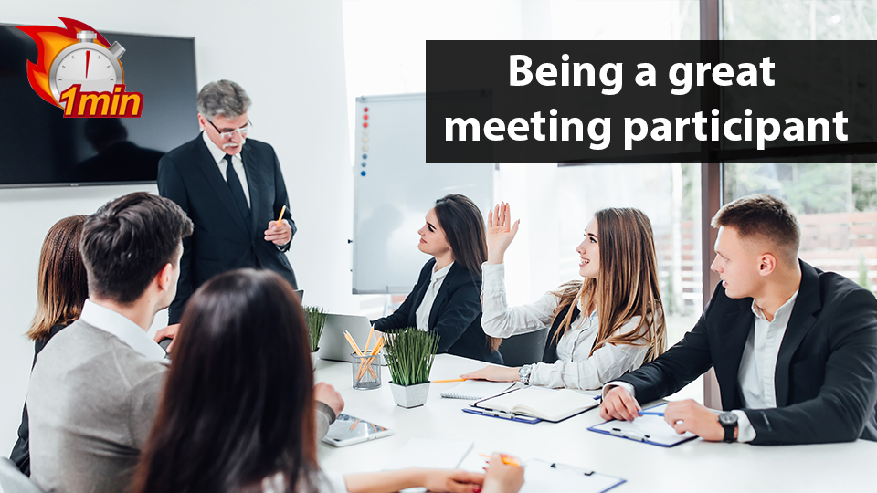 Being a great meeting participant (Nano-Learning)